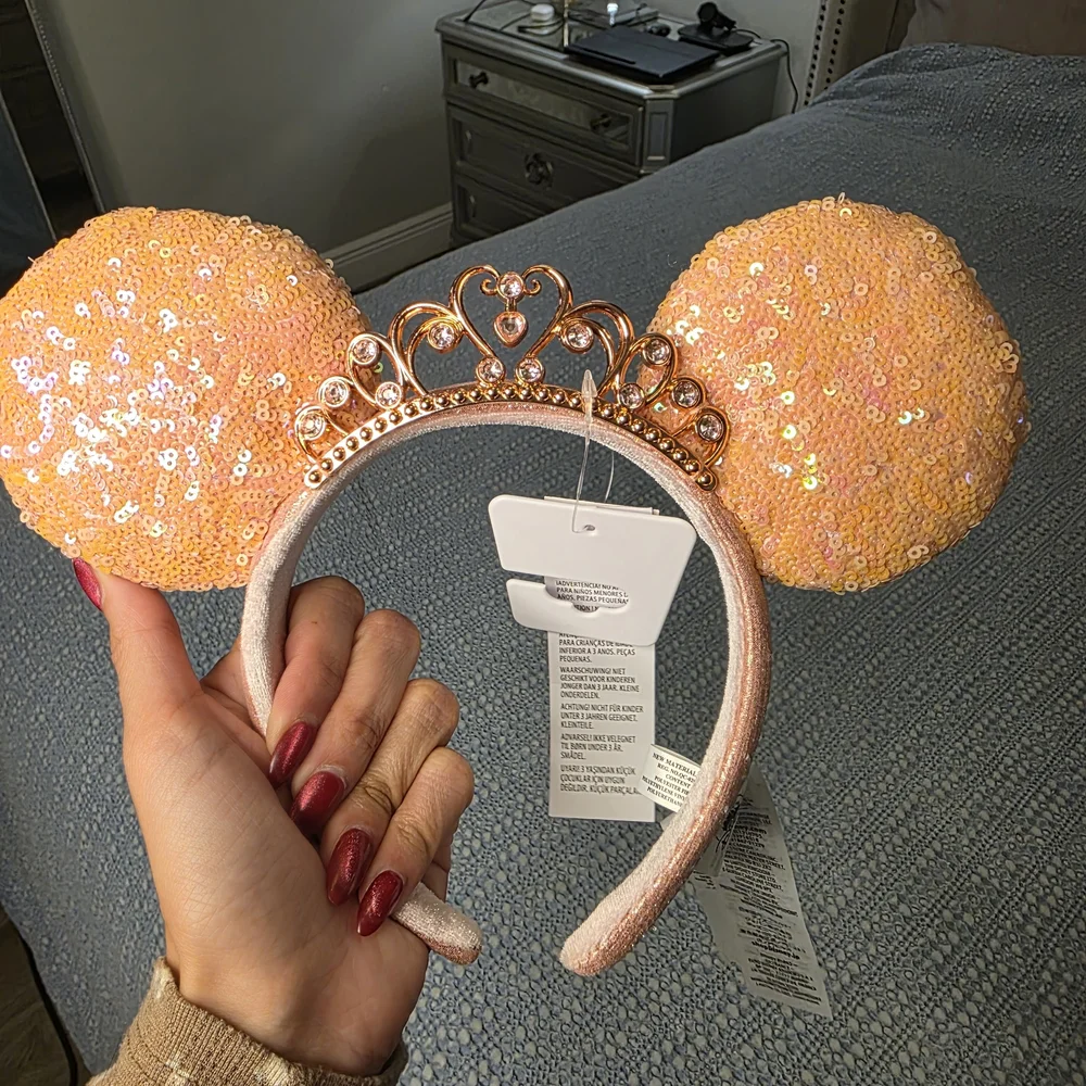 NWT Disney Pink Sequin Tiara Headband